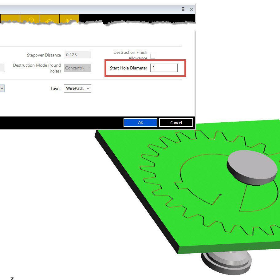 Edgecam Trådgnistning