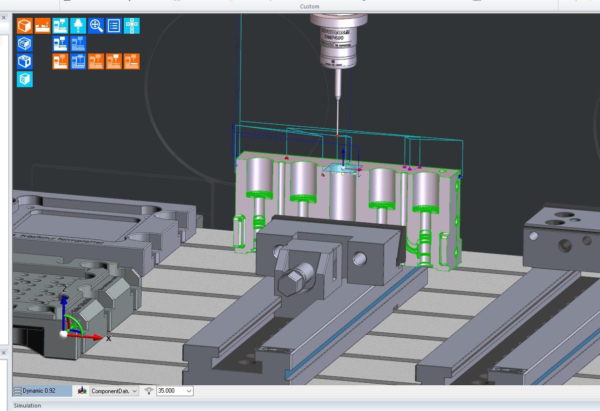 Edgecam inspection simulering